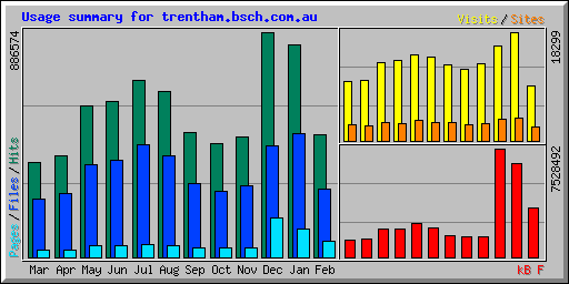 Usage summary for trentham.bsch.com.au